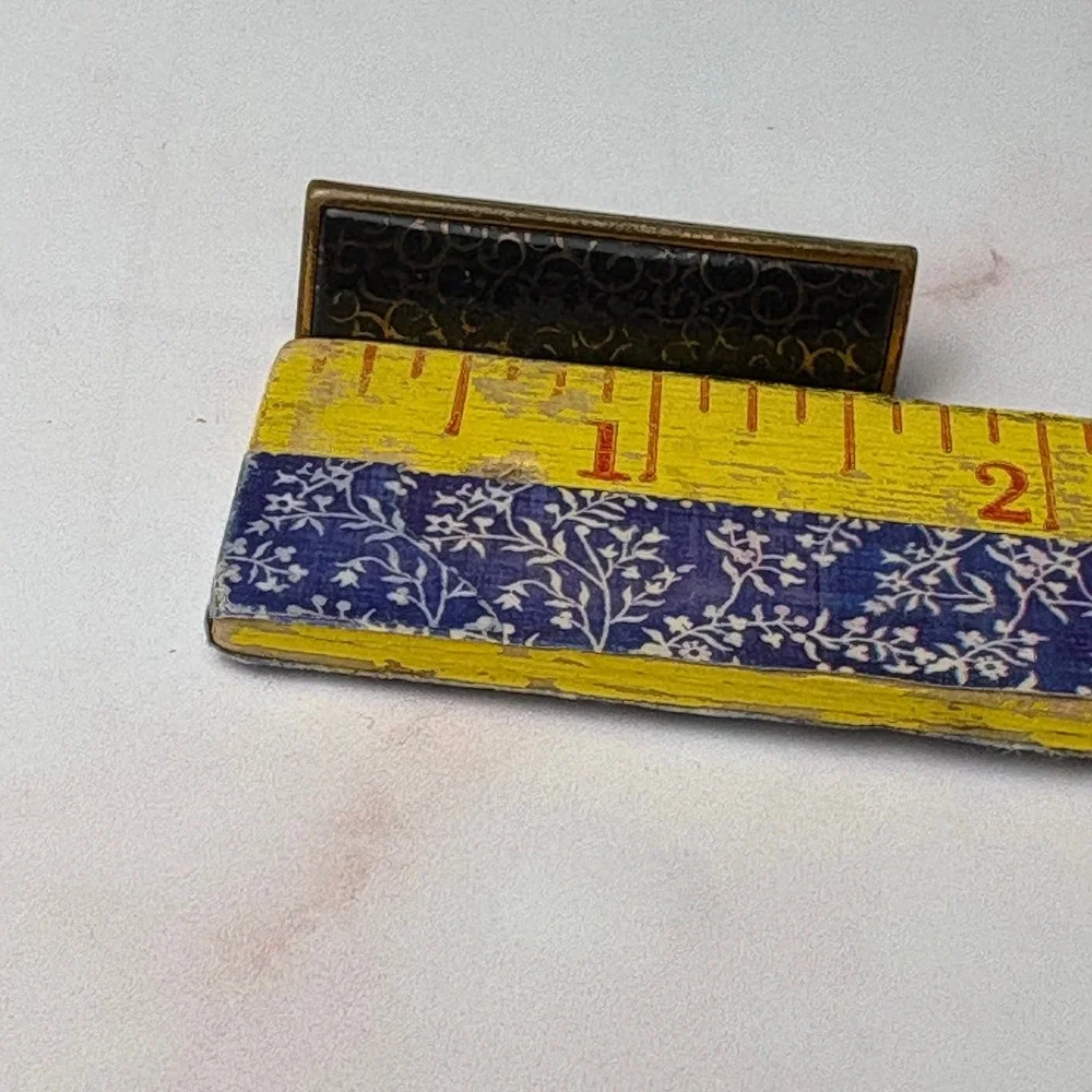 Vintage Evans Gold Black Enamel Scroll Cufflinks and Tie Clip‎ Set Mens Formal